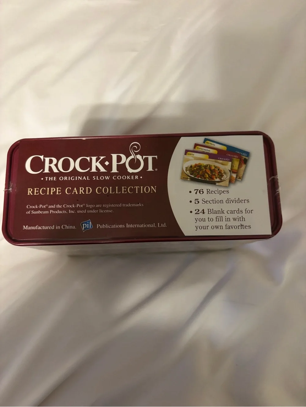 Crock-Pot Recipe Card Collection Tin Sealed 76 Recipe Cards